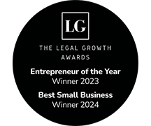 Legal Growth Awards — Entrepreneur of the Year Winner 2023, Best Small Business Winner 2024